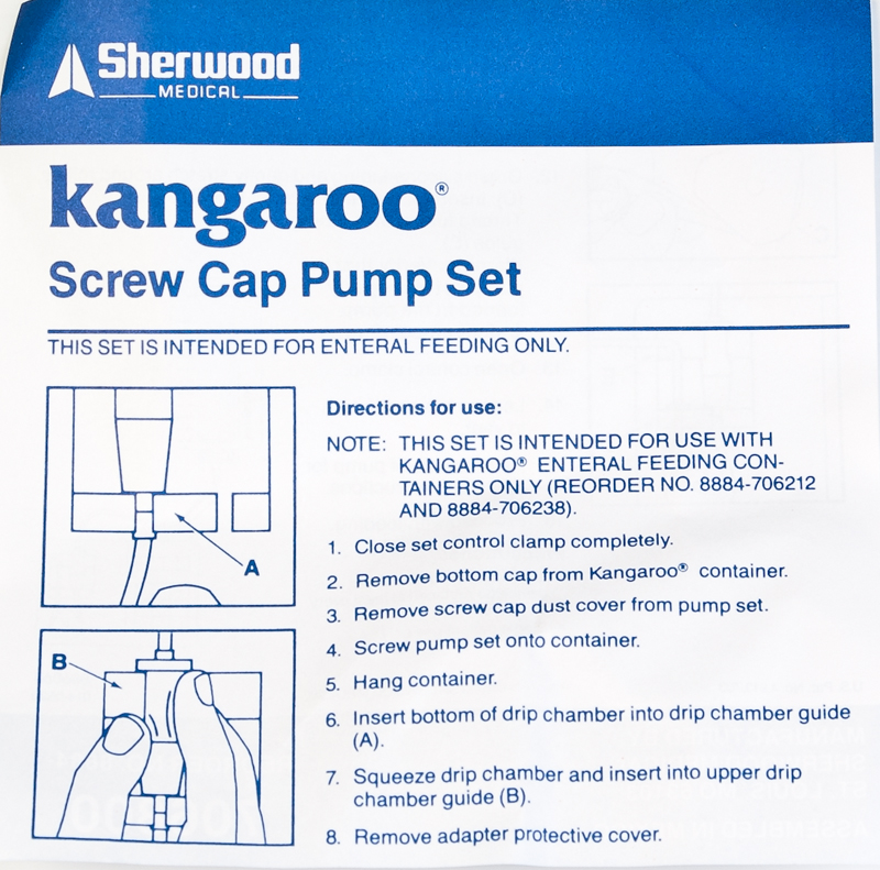 Enteral Feeding Kangaroo Pump Set Cap With Tubing Only