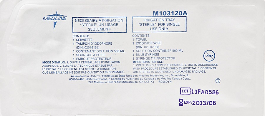 bladder irrigation set tray bladder irrigation
